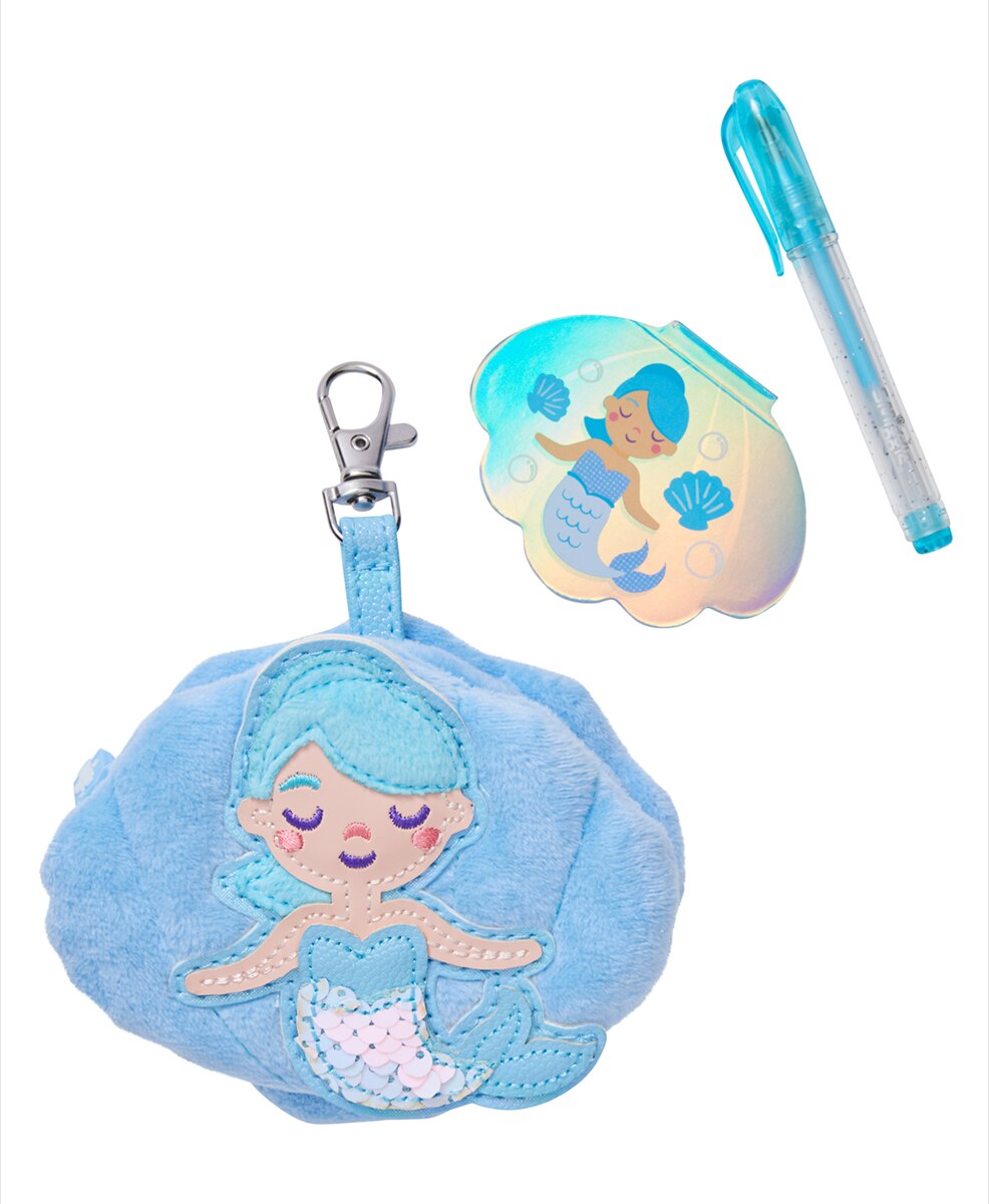 Fluffy Mermaid Mini Pen Pal Notepad Keyring