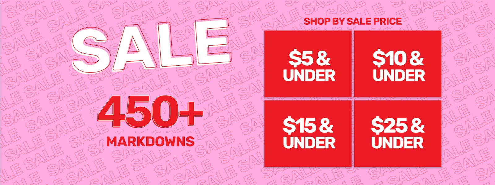 450+ Markdowns