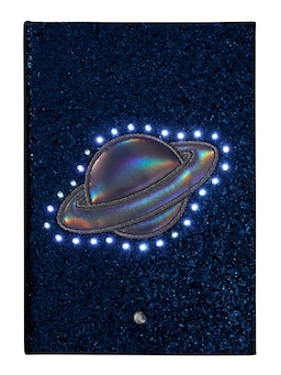 Space Light Up Glitter Alphabet A5 Notebook