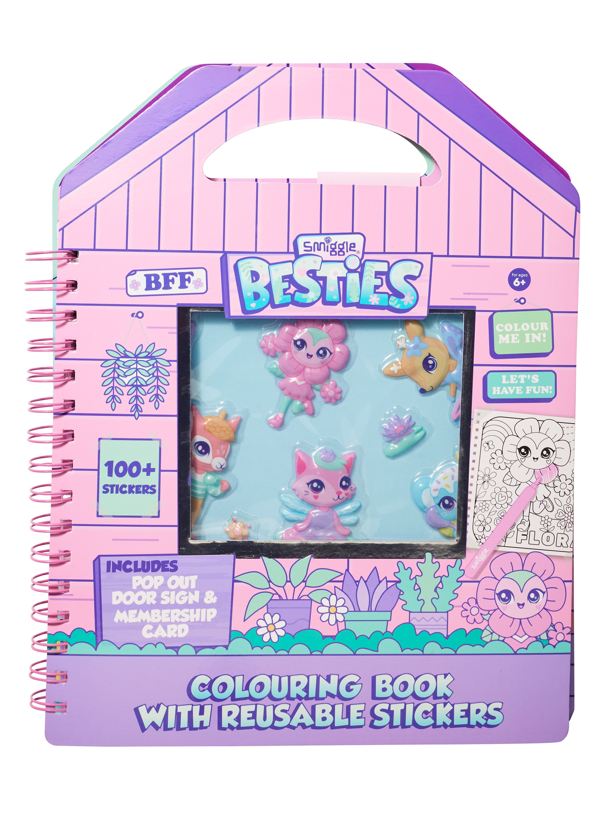 Besties Colouring Book With Reusable Stickers