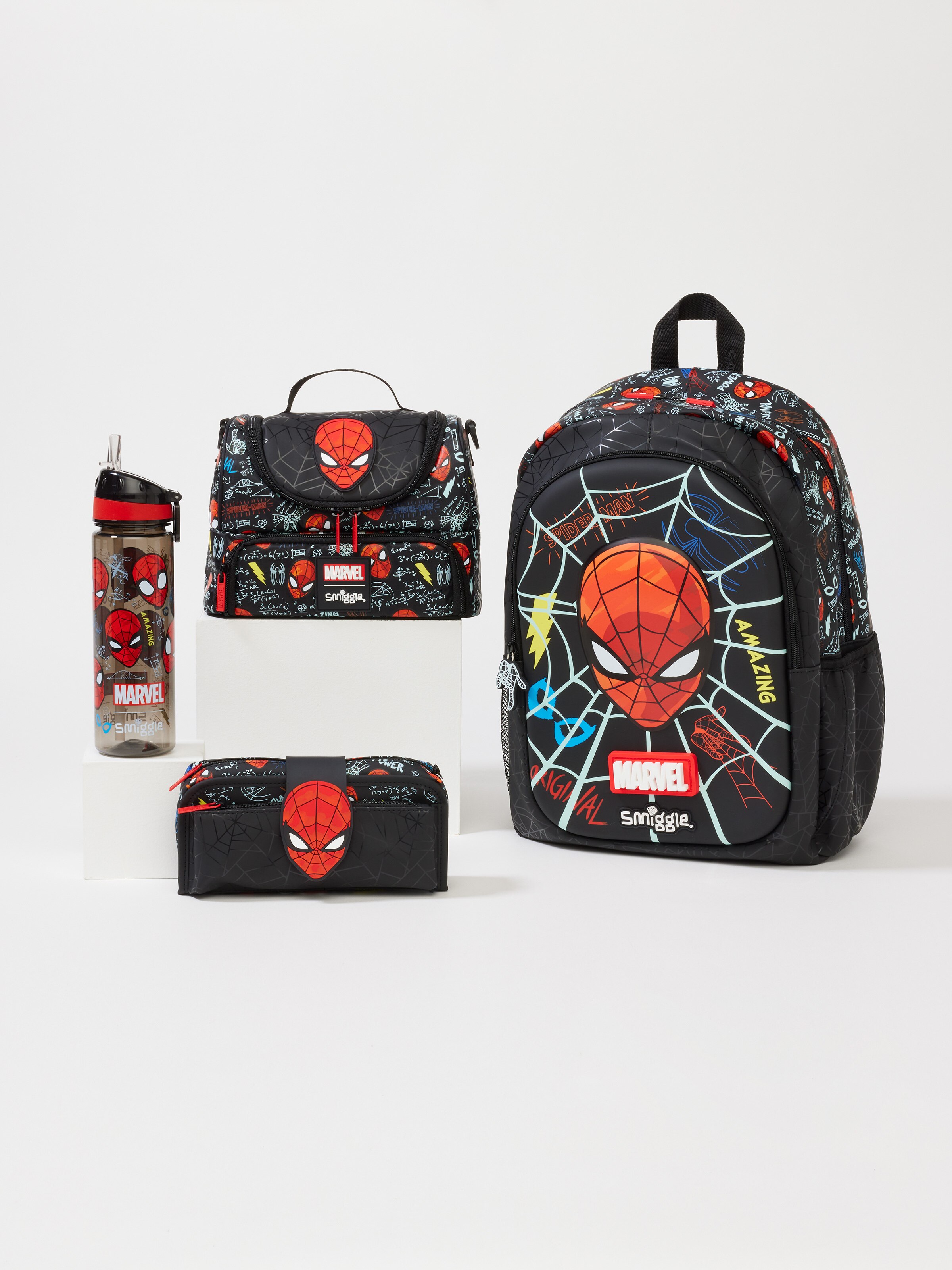 Marvel Shop Spiderman Lunch Box Travel Activity Set ~ Insulated Spiderman  Lunch Bag with Spiderman Coloring Book and Stickers for Boys