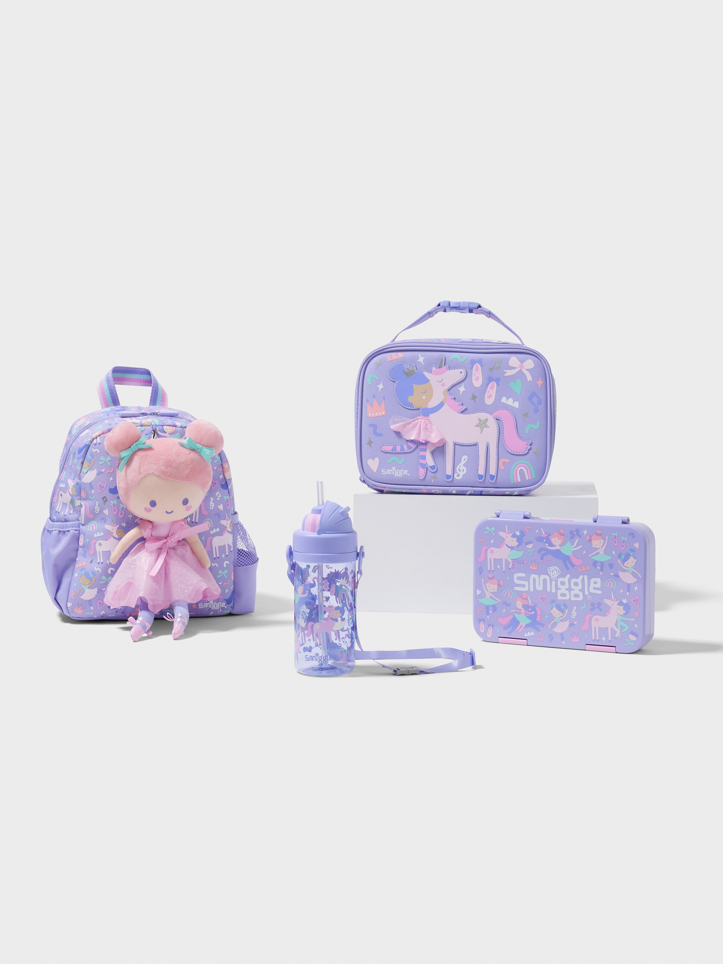 Ready Set Go 4 Piece Plush Backpack Bundle