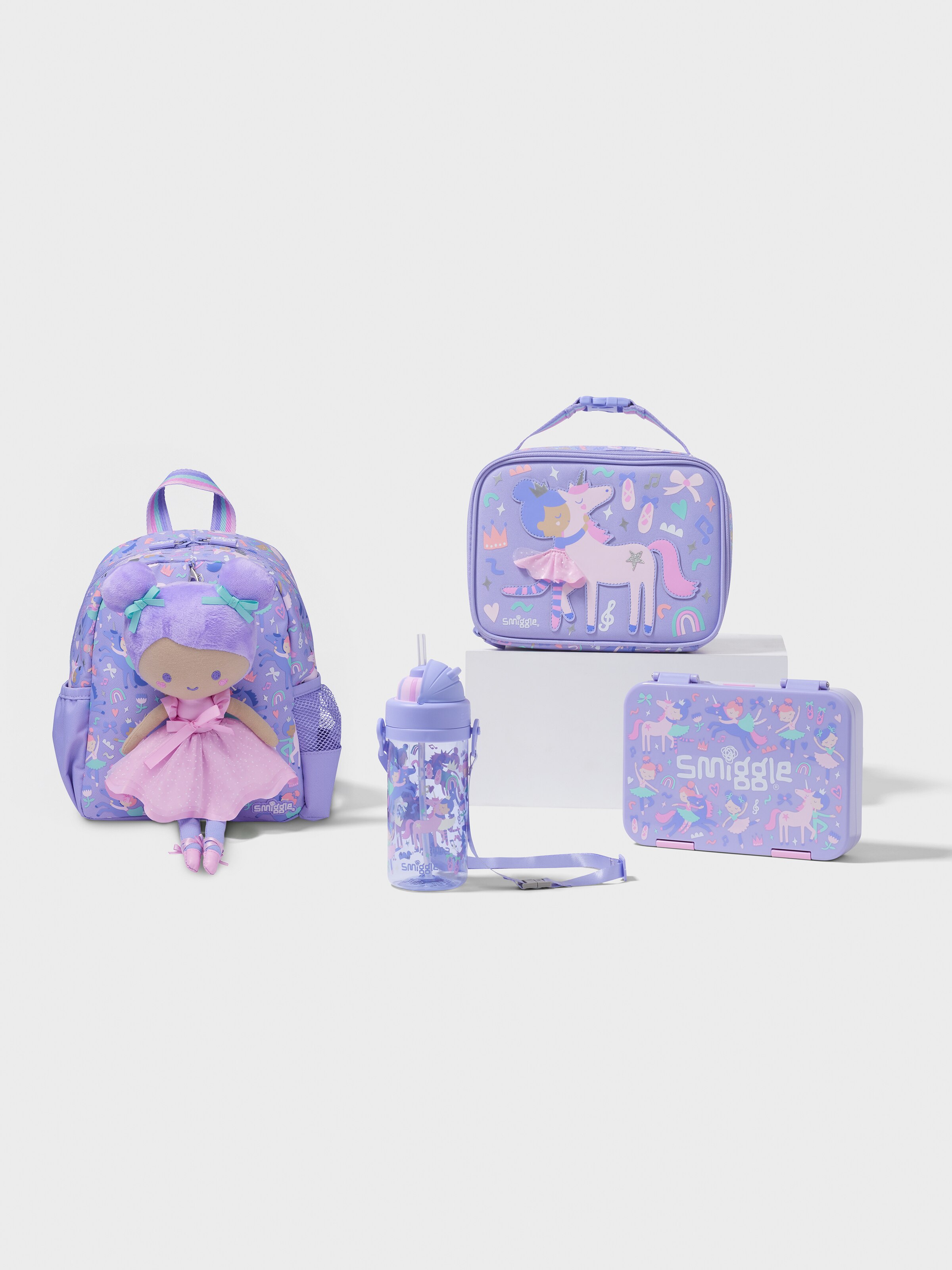 Ready Set Go 4 Piece Plush Backpack Bundle