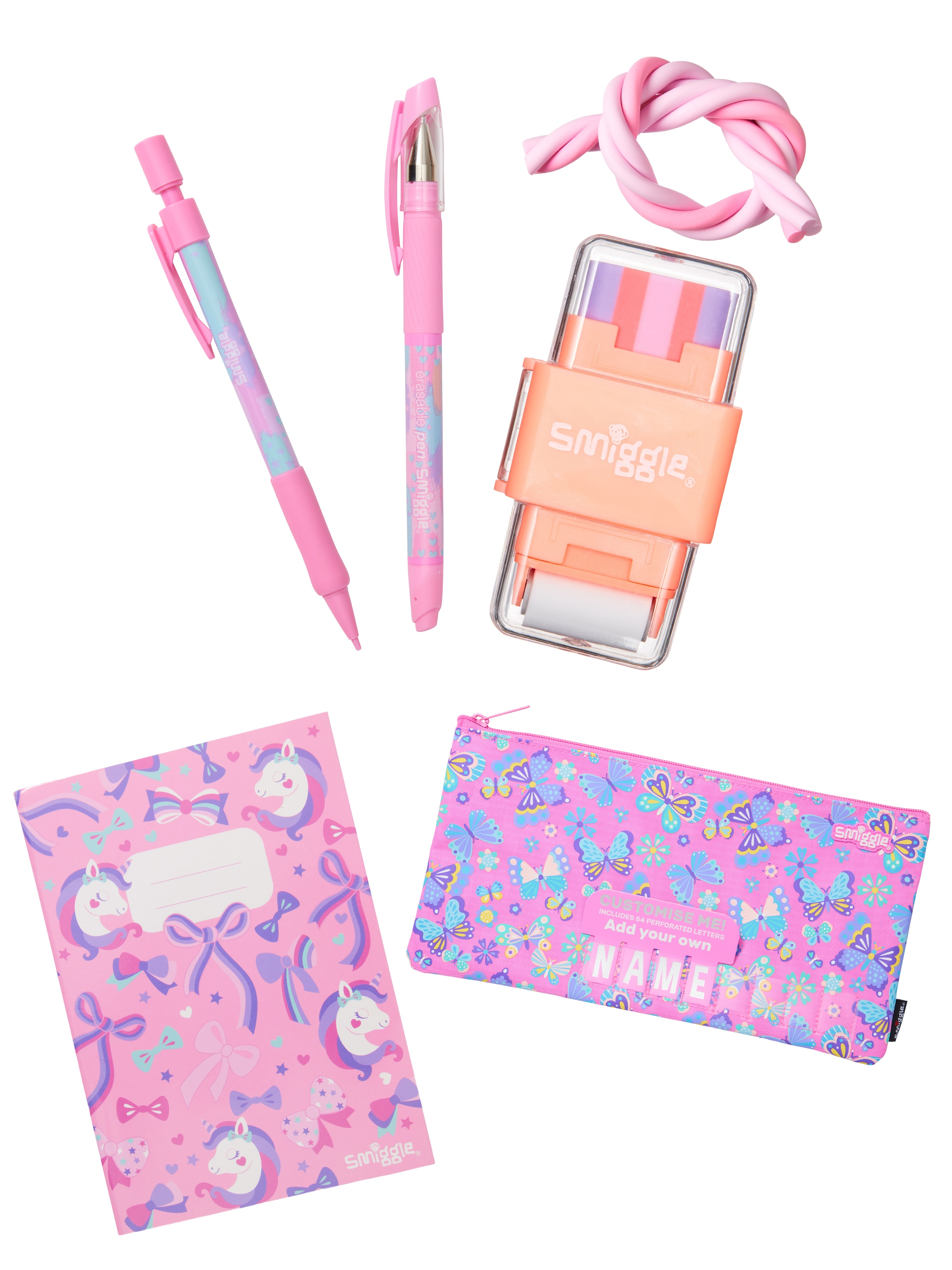 Coral Pink Stationery 6 Piece Bundle