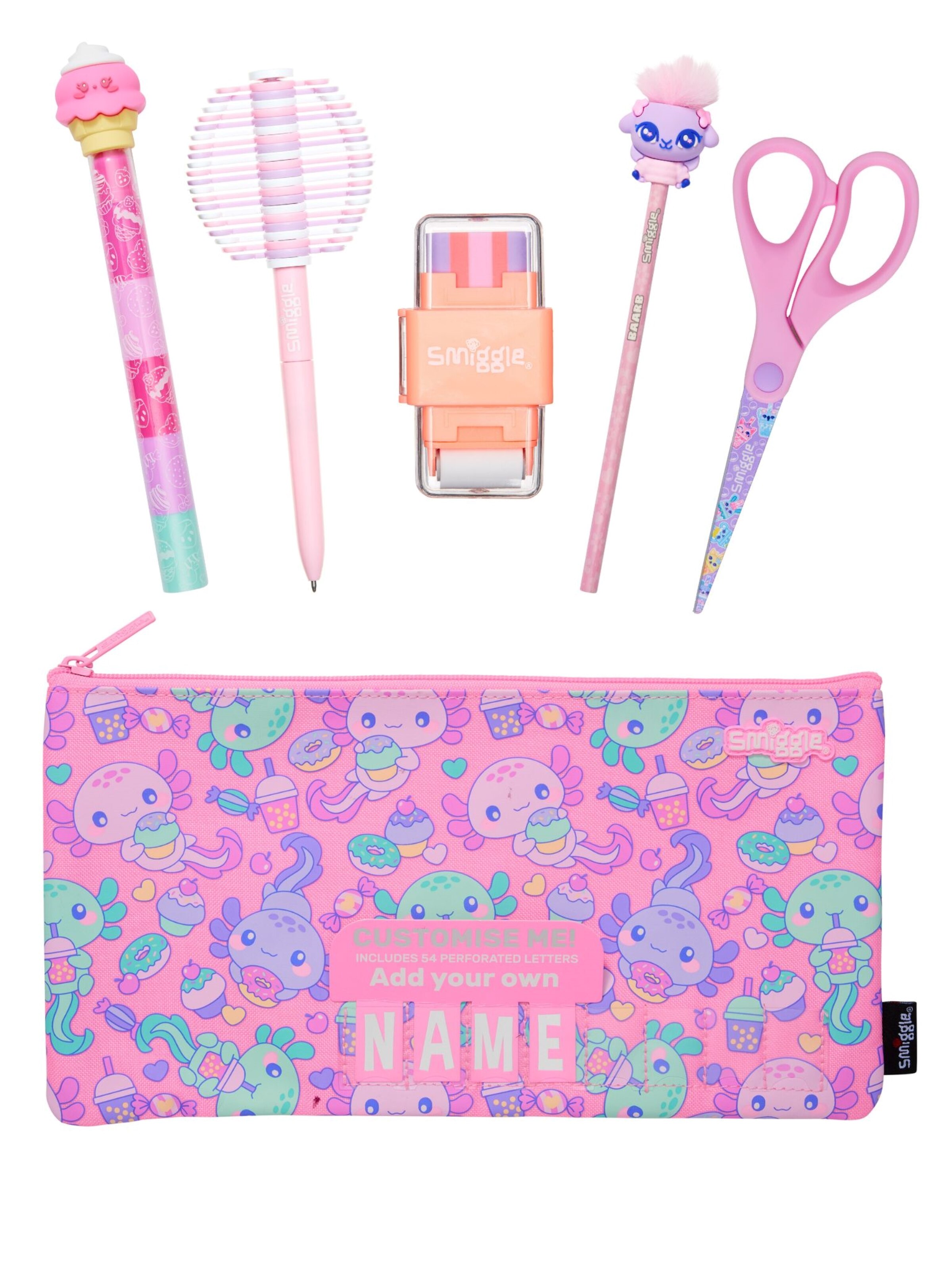 Pencil Case & Stationery 6 Piece Bundle