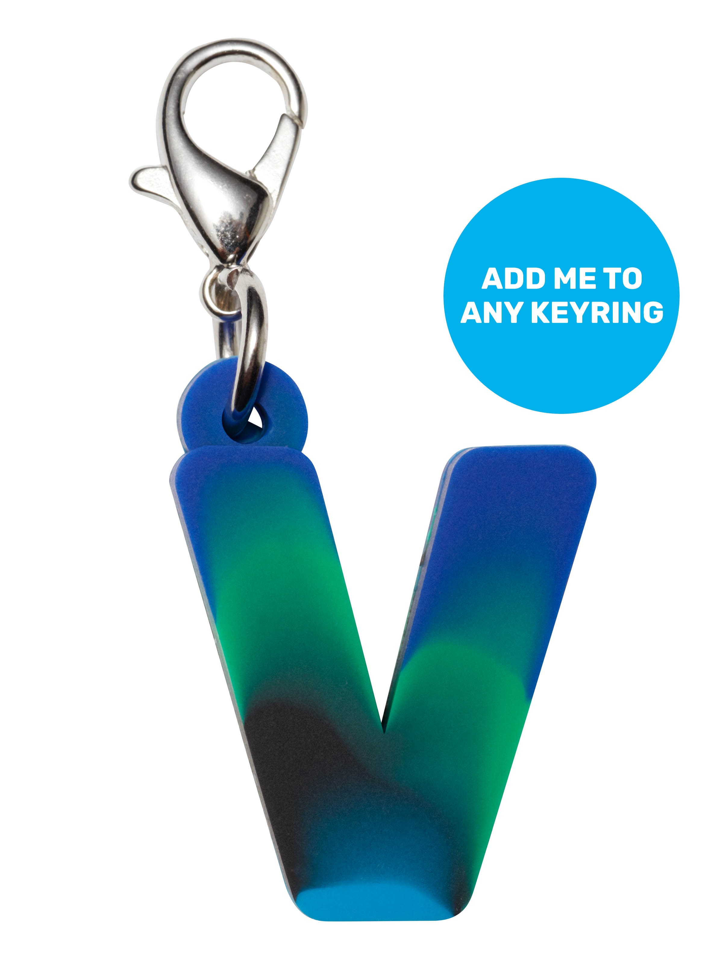 Blue Add-On Mini Alpha Keyring