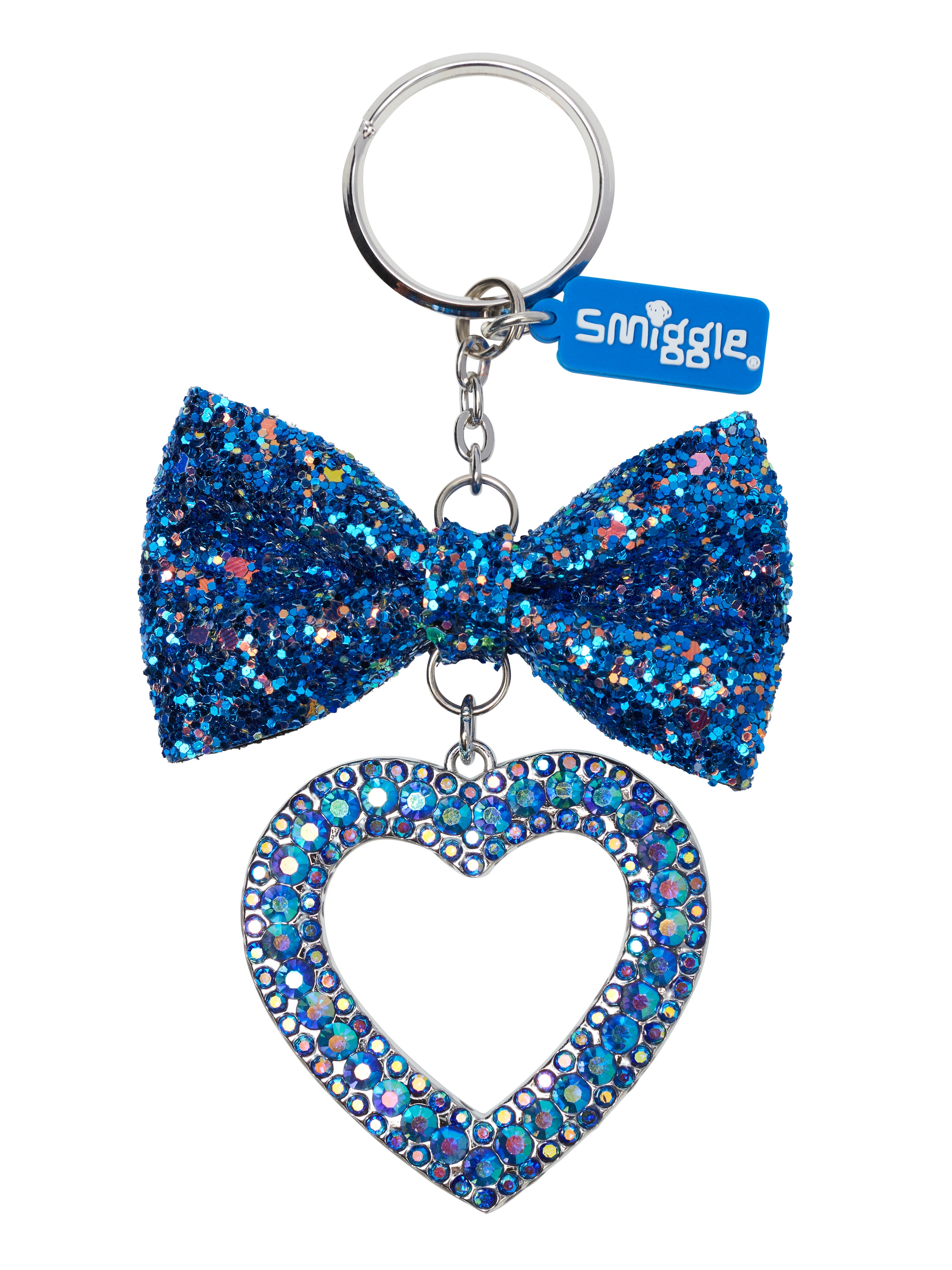 Gem Bow Heart Keyring