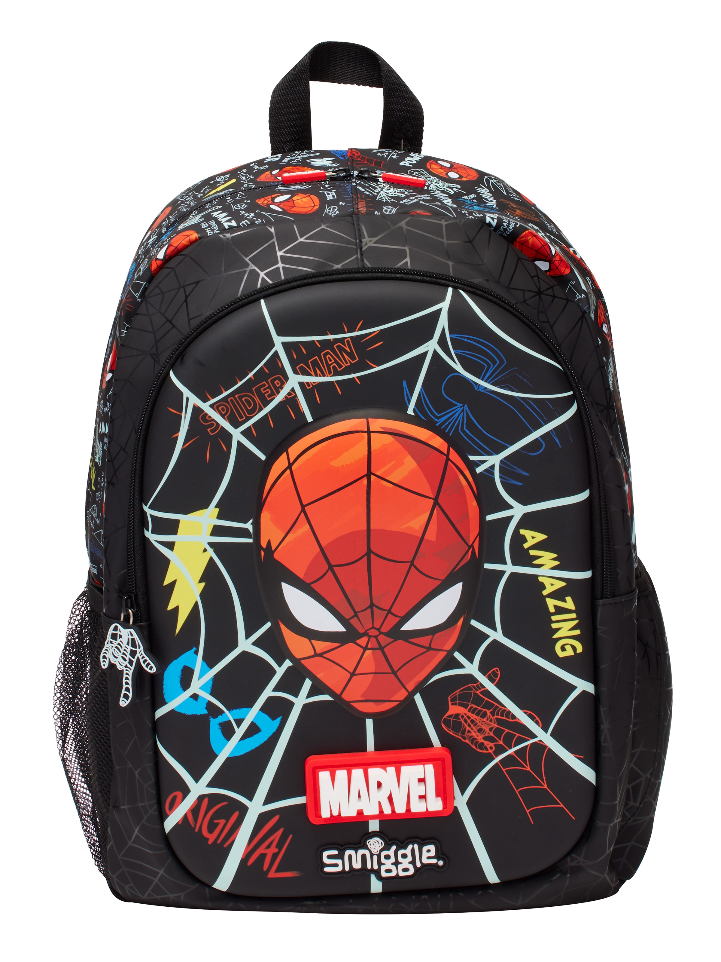 Nylon 3d Embossed Spiderman backpack, School Bag cum Sports Bag - PuppetBox