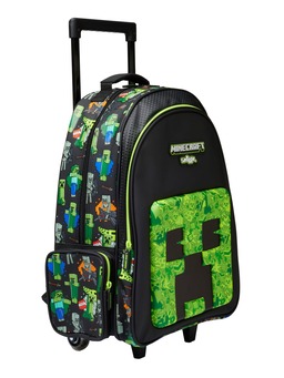Minecraft Trolley Backpack With Light Up Wheels