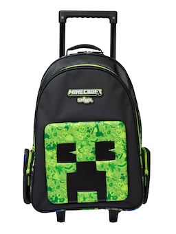 Minecraft Trolley Backpack With Light Up Wheels