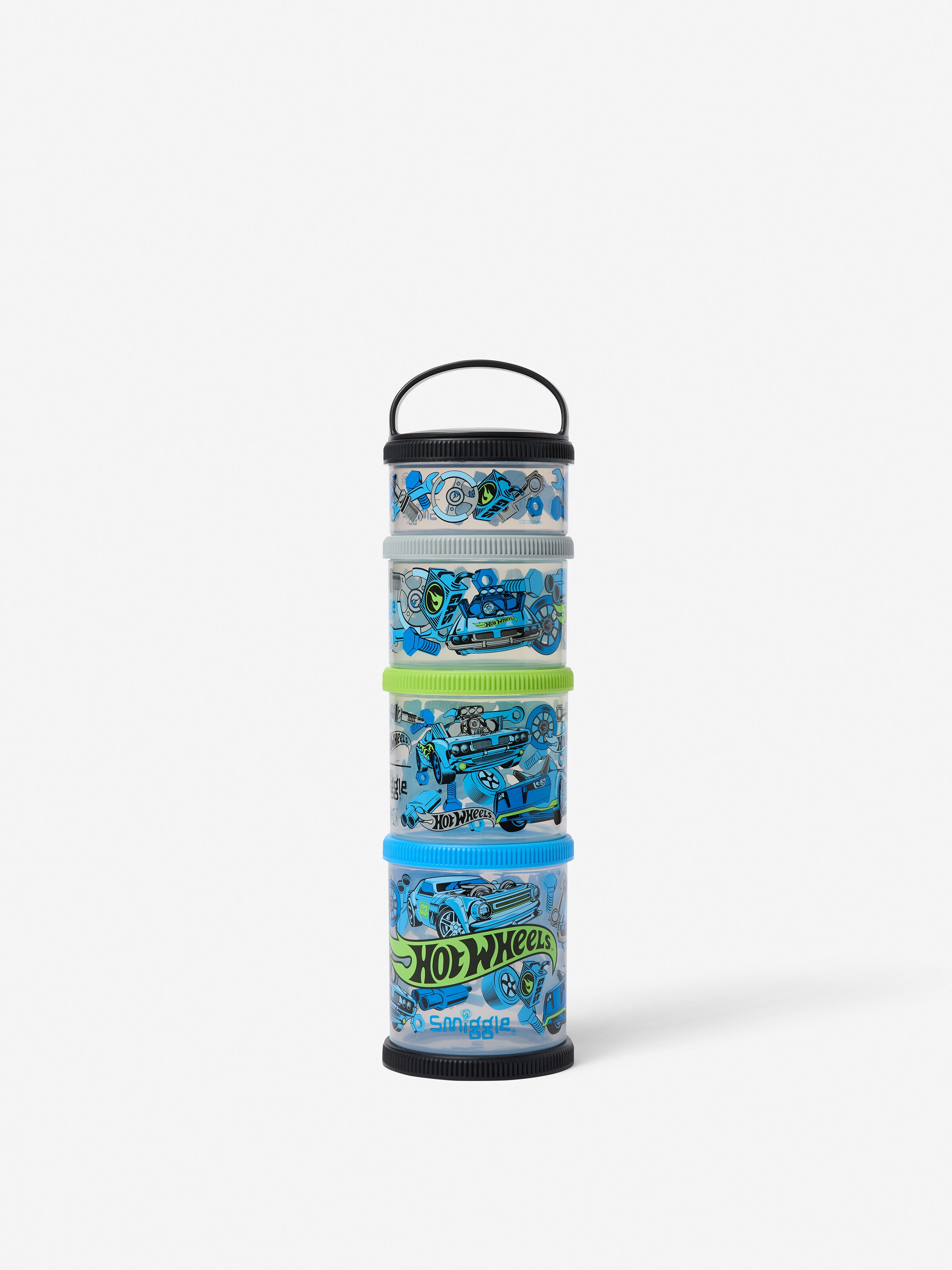Hot Wheels Large Snack And Stack Containers X4