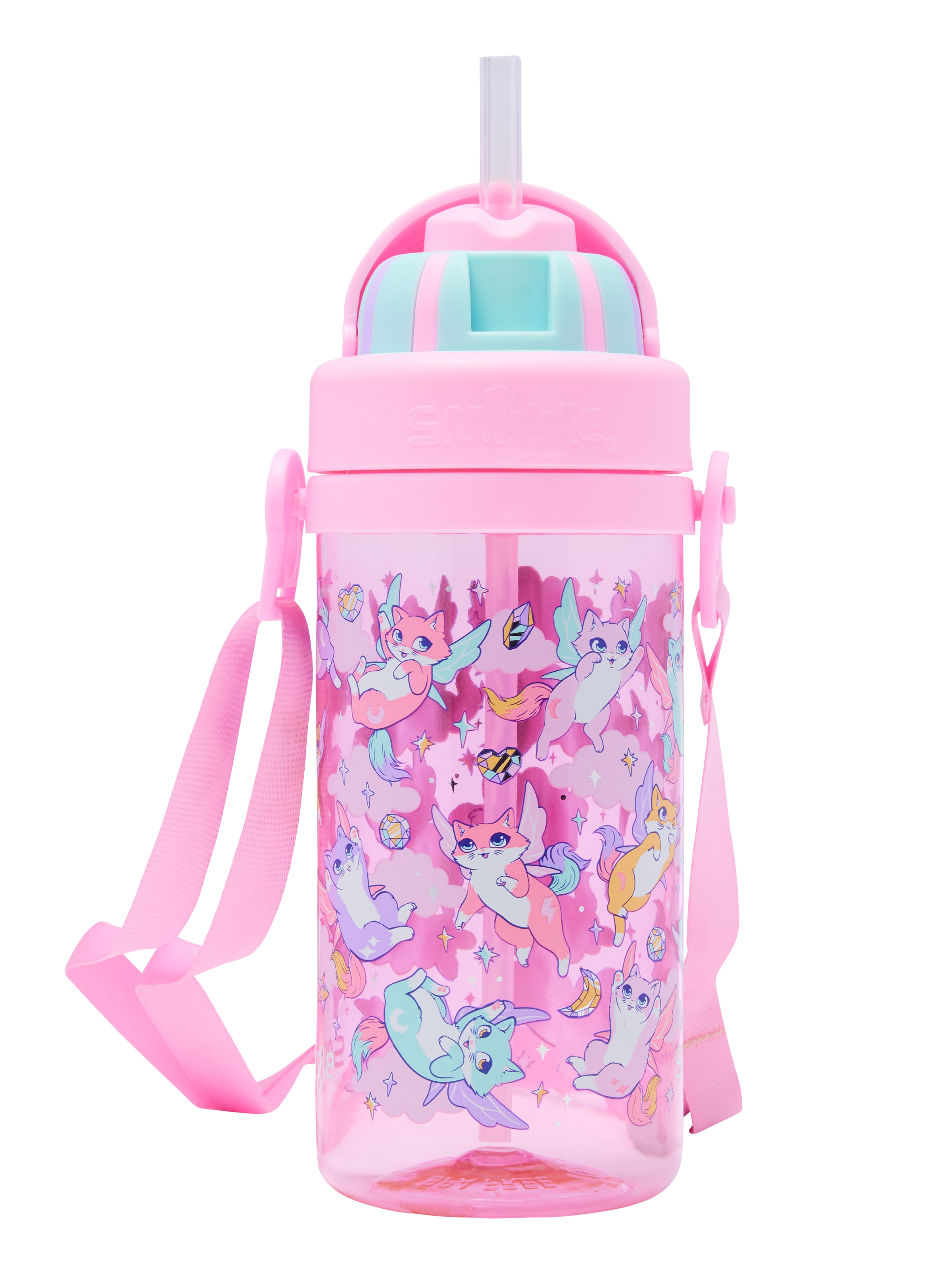 Happy Tales Teeny Tiny Plastic Drink Bottle With Strap 400Ml