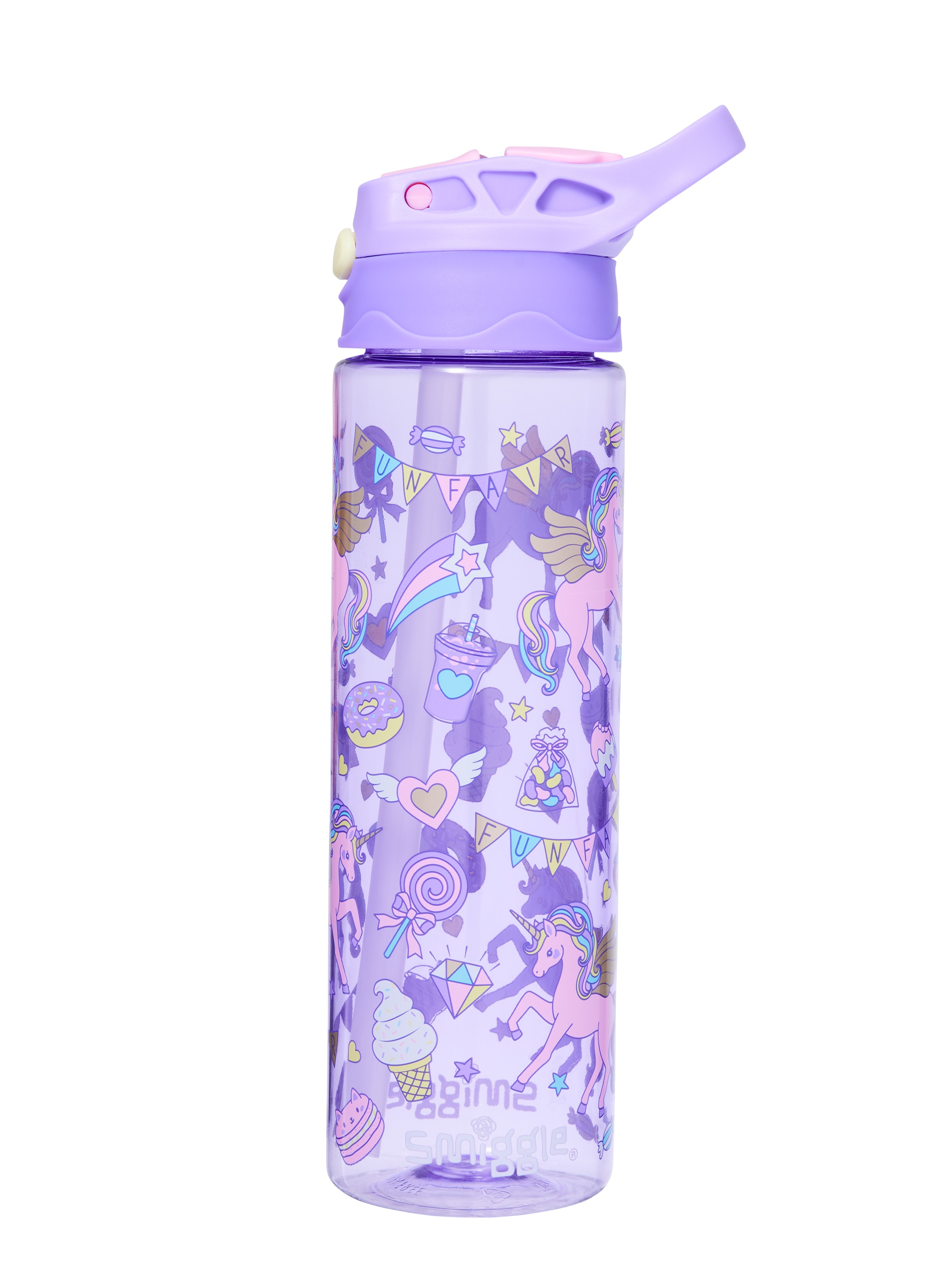Fun Fair Plastic Flip Drink Bottle 650Ml
