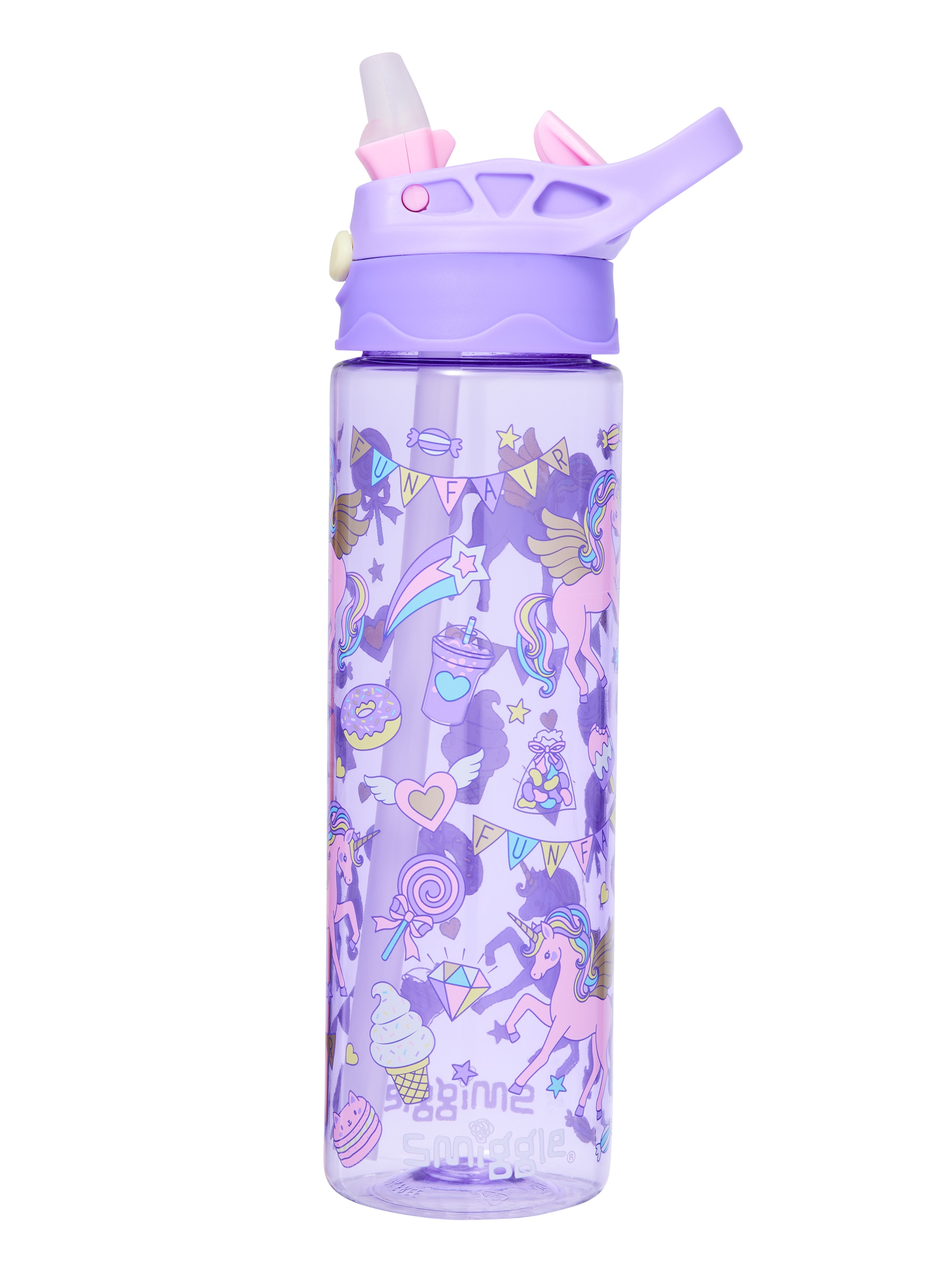 Fun Fair Plastic Flip Drink Bottle 650Ml