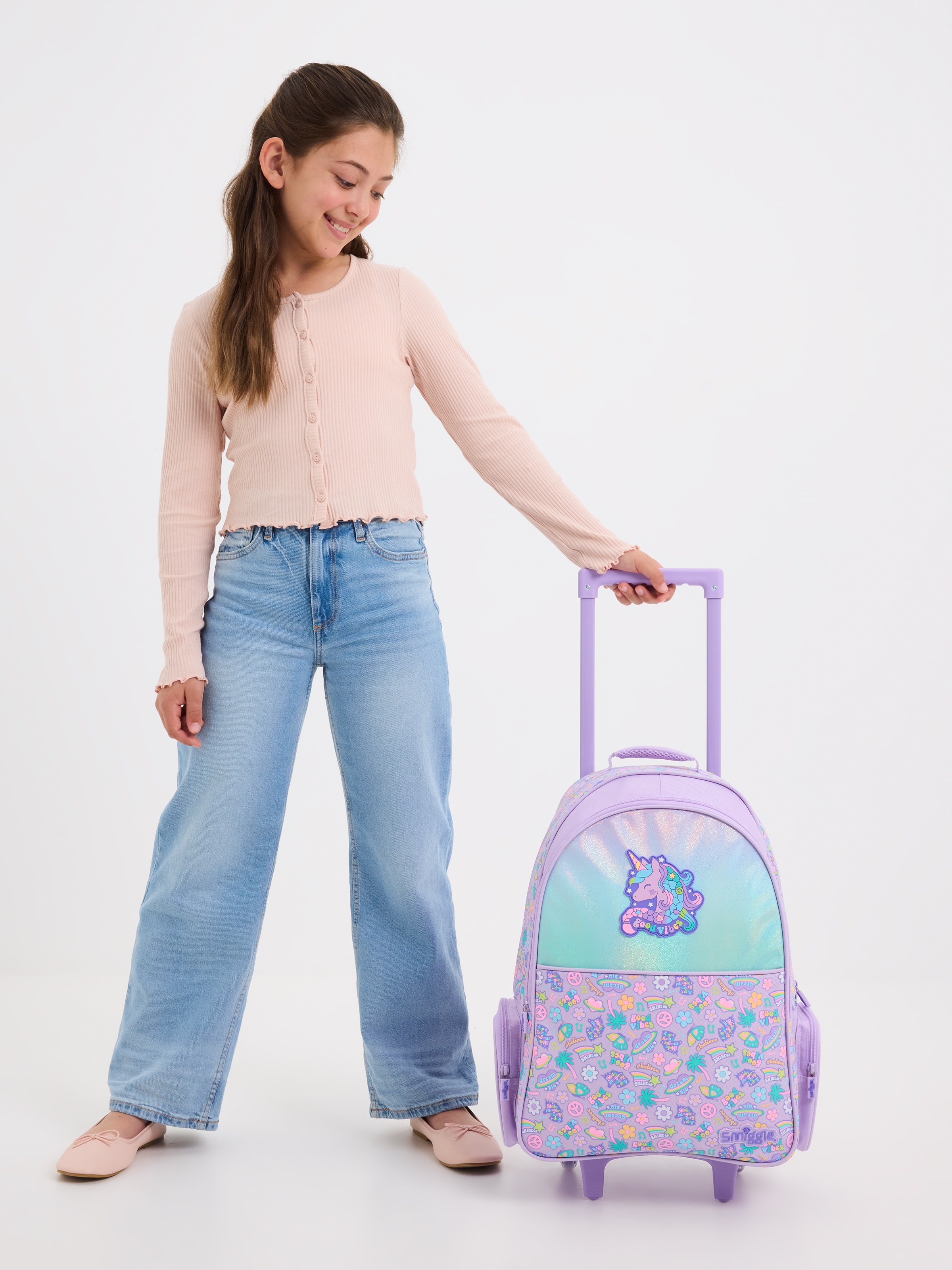 All Stars Trolley Backpack With Light Up Wheels