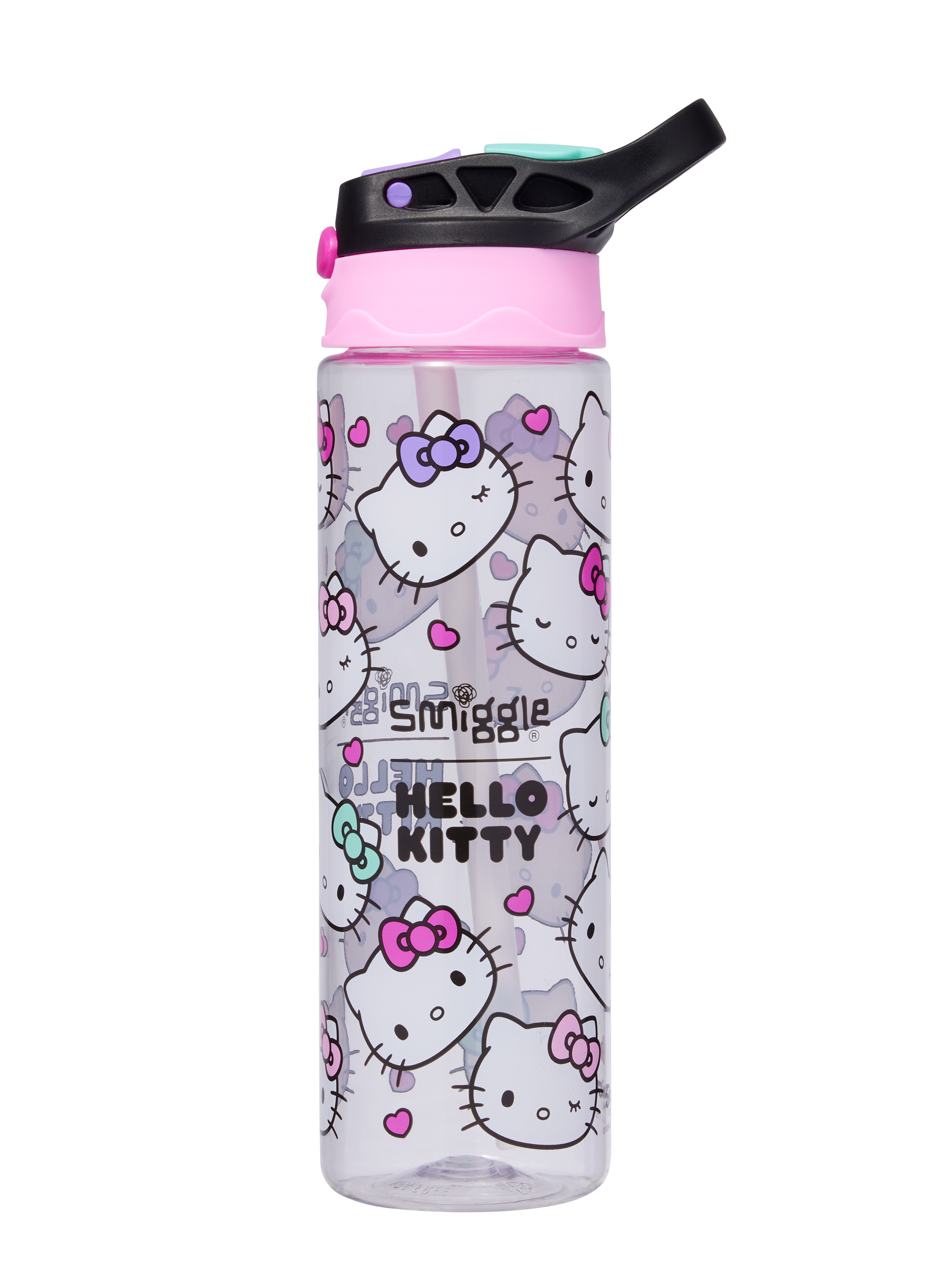 Hello Kitty Plastic Flip Drink Bottle 650Ml