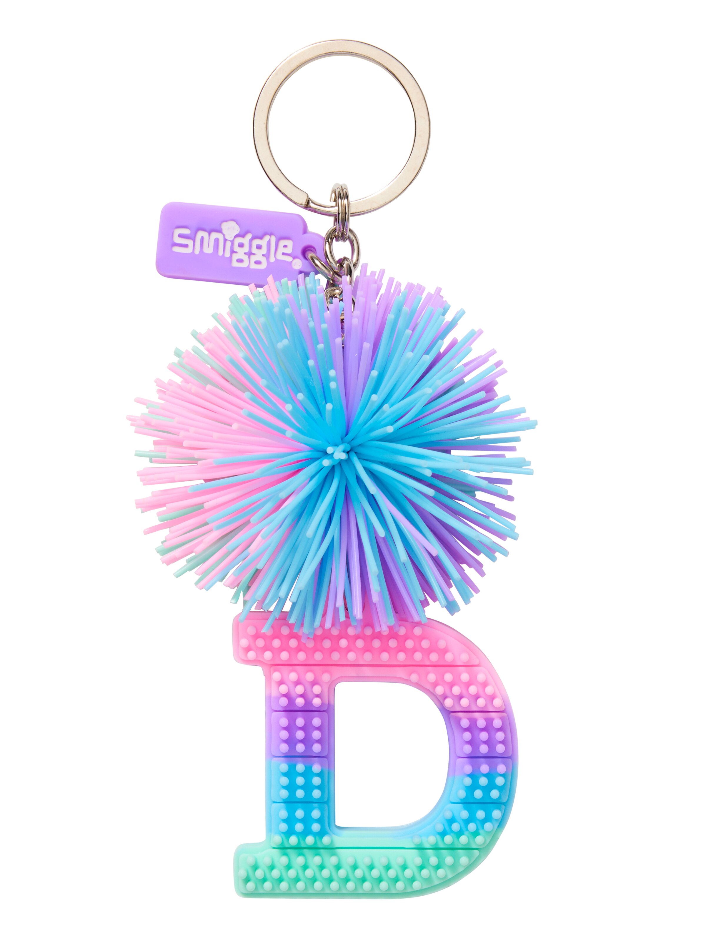 Pastel Pom Pom Scented Alphabet Keyring