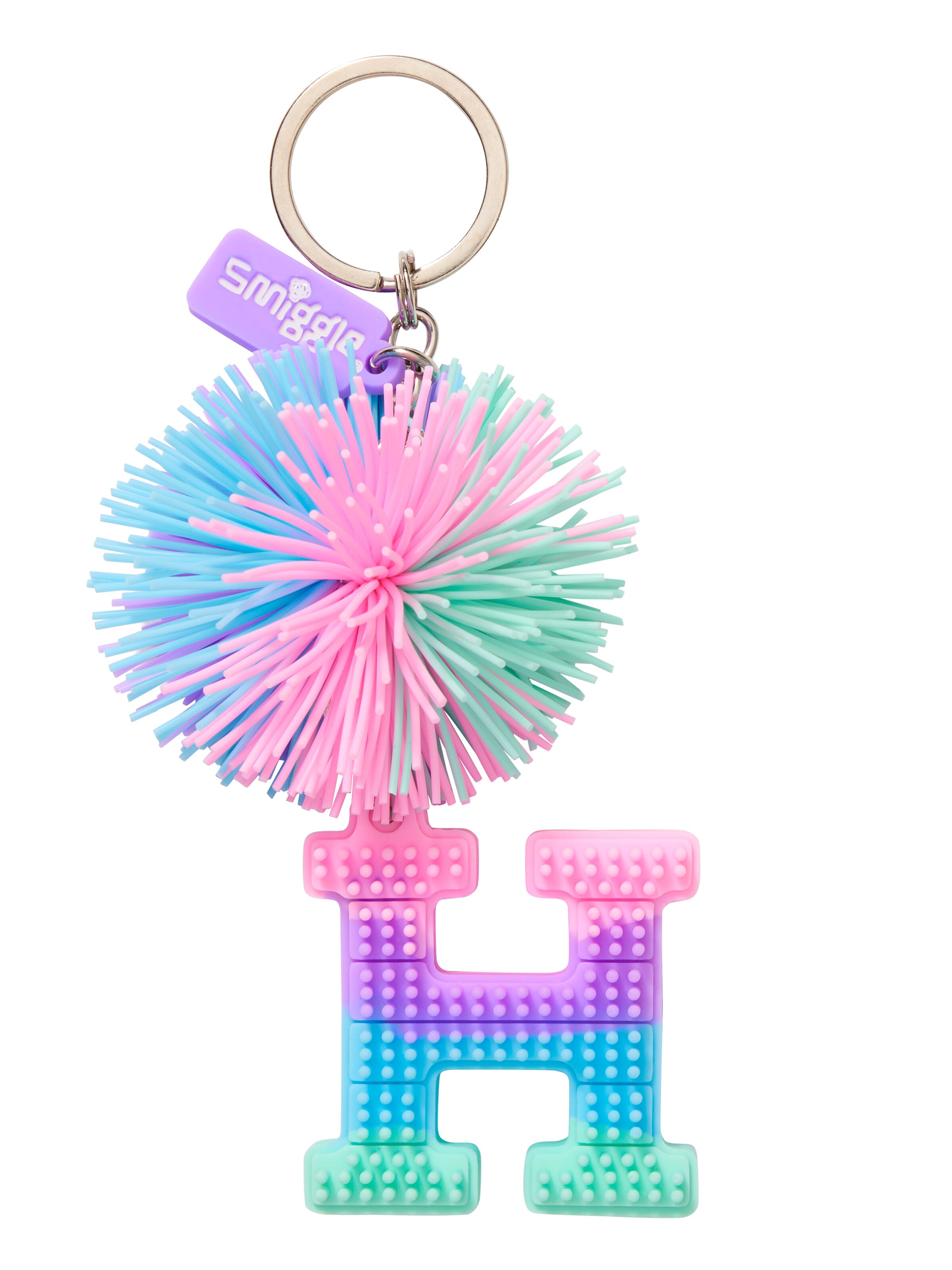 Pastel Pom Pom Scented Alphabet Keyring