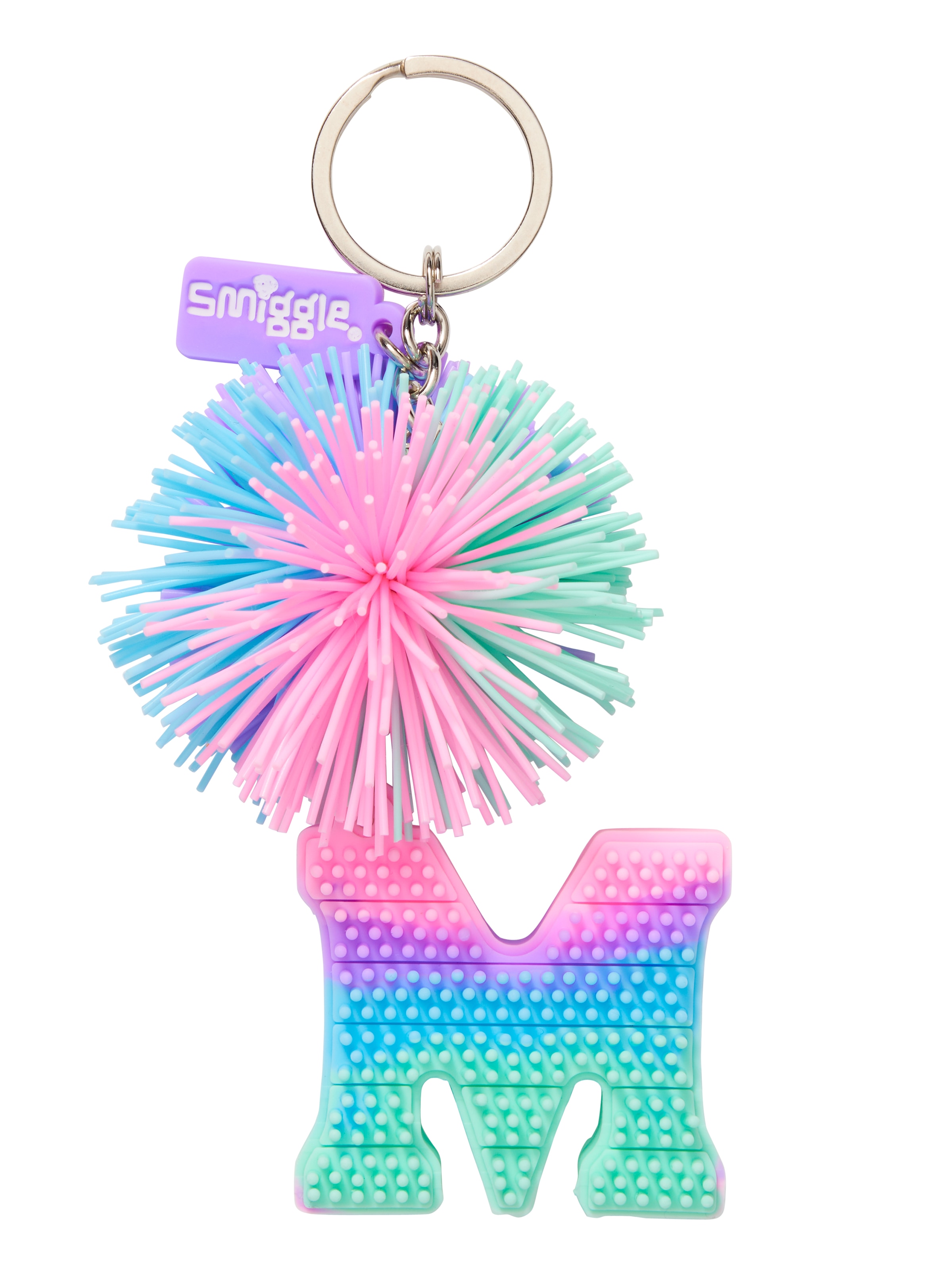 Pastel Pom Pom Scented Alphabet Keyring