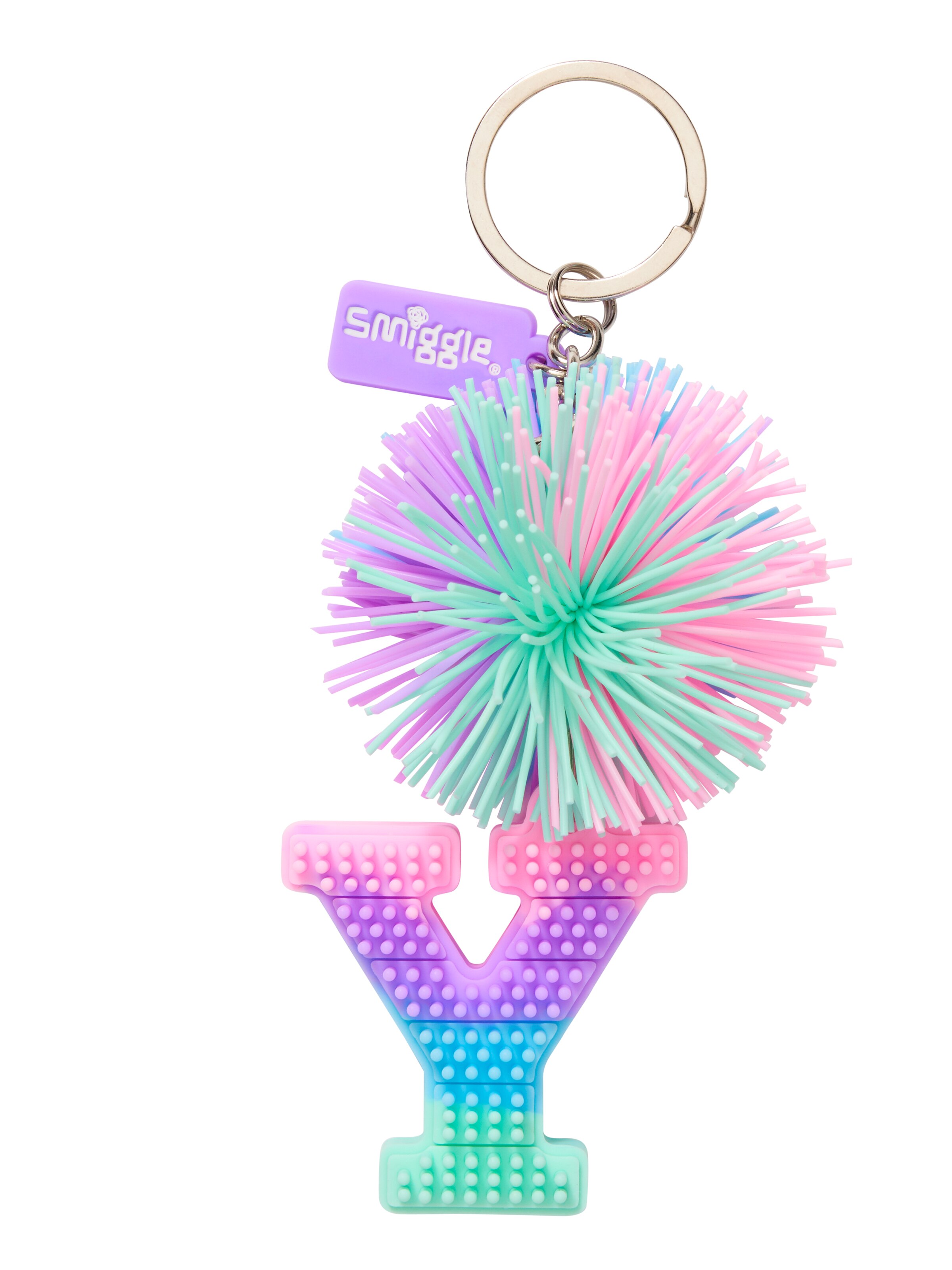 Pastel Pom Pom Scented Alphabet Keyring