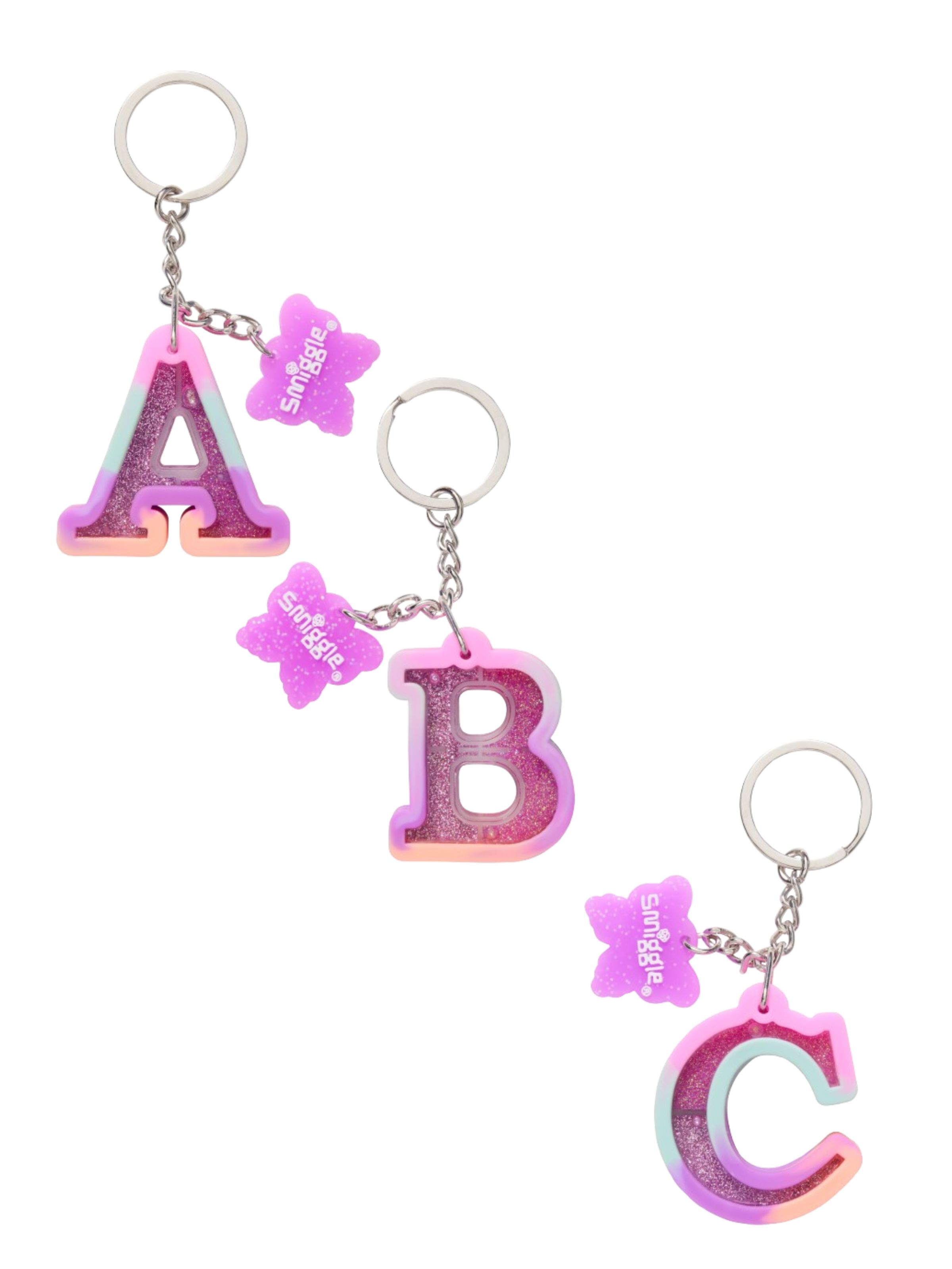 Glitz Floaty Alphabet Keyring