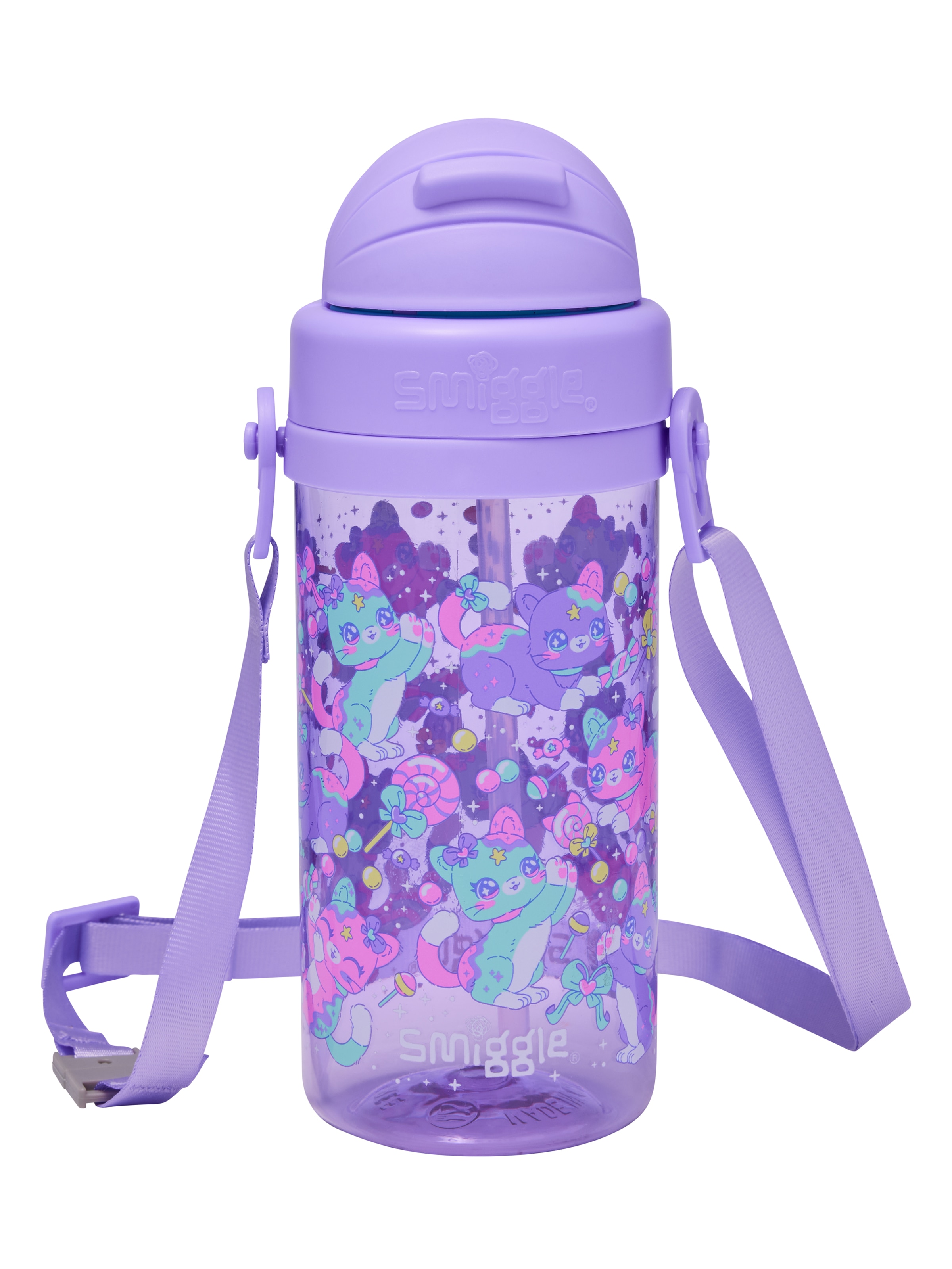 Adventurous Teeny Tiny Plastic Drink Bottle With Strap 400Ml