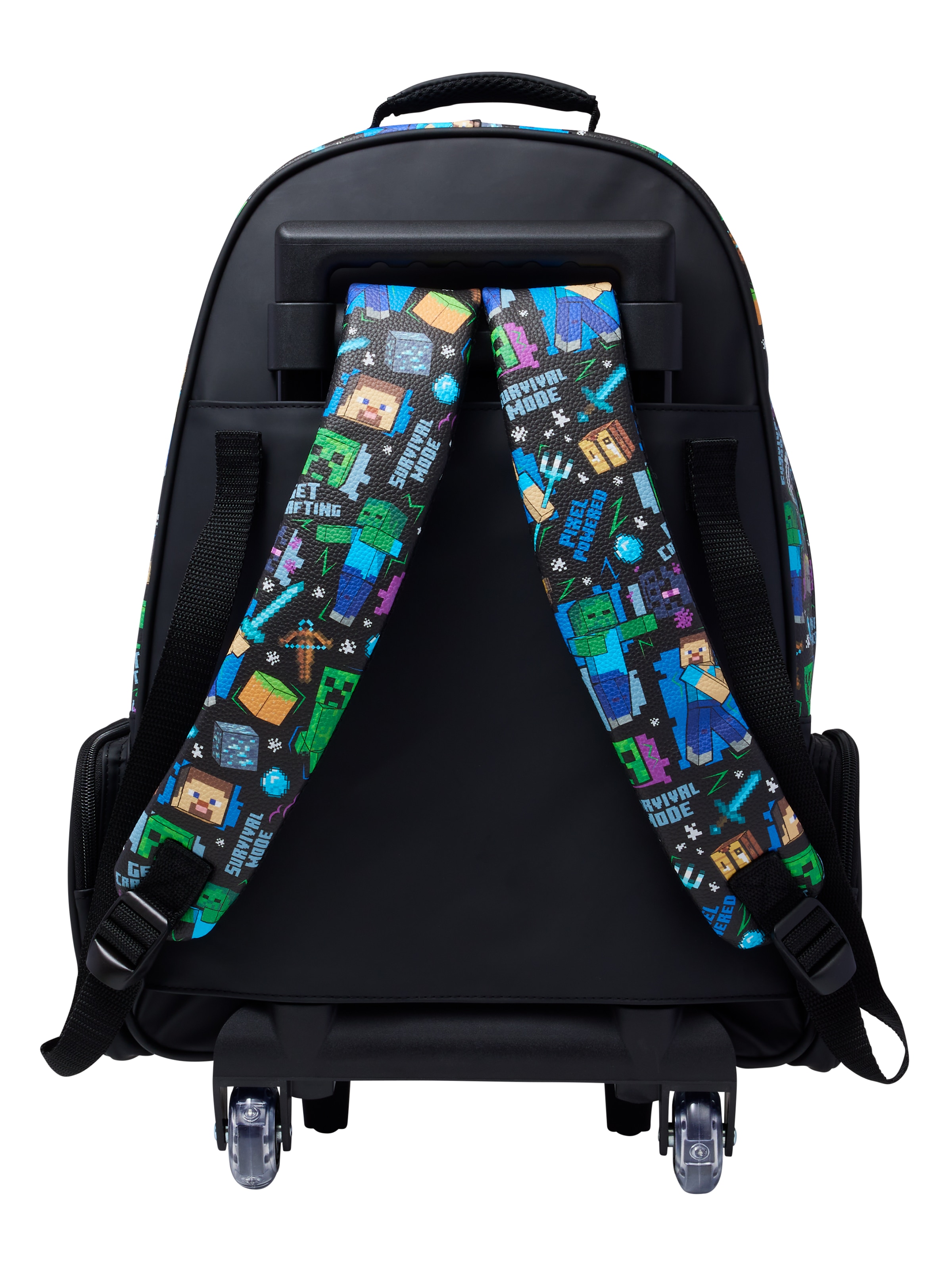 Minecraft Trolley Backpack With Light Up Wheels