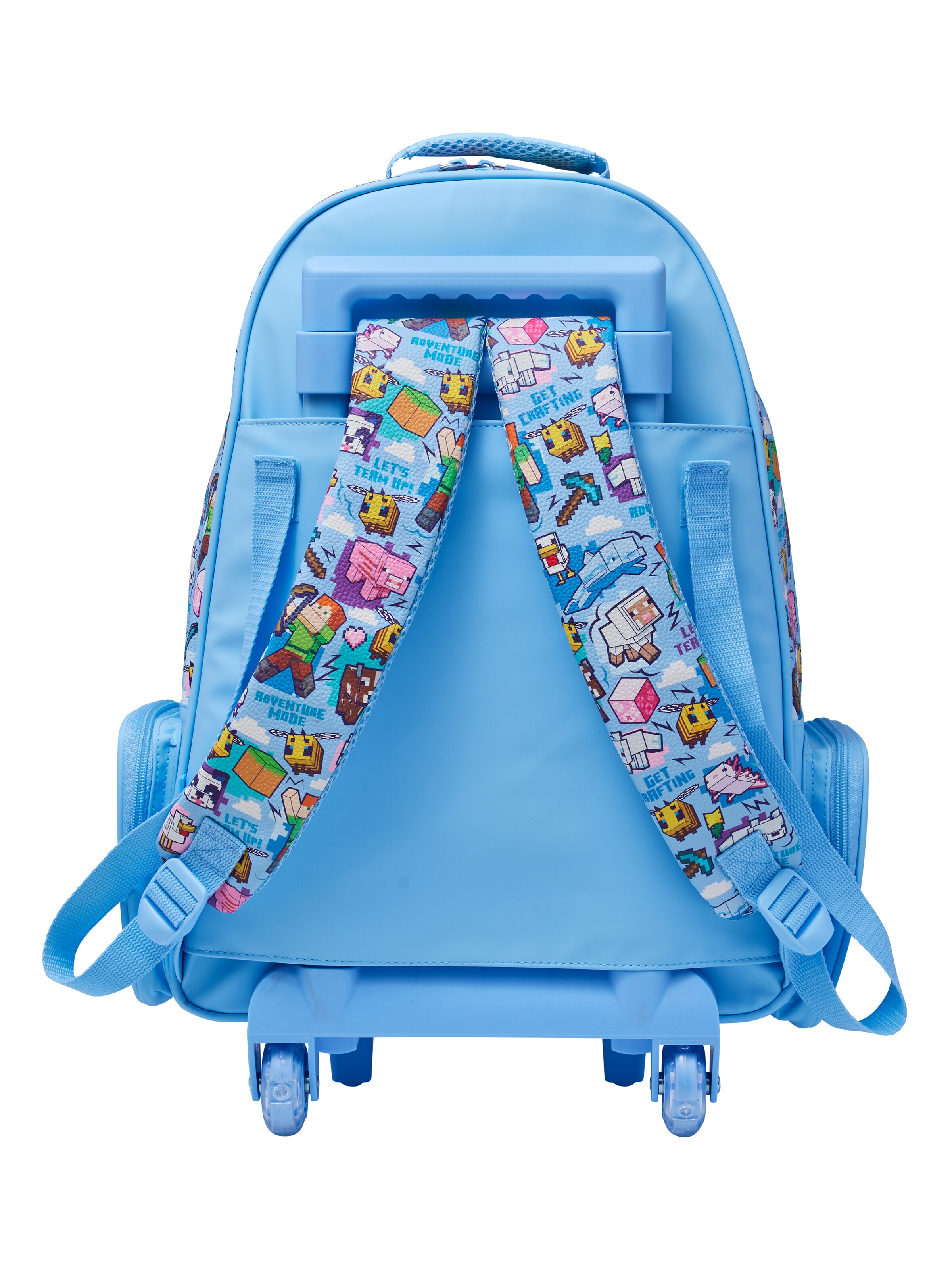 Minecraft Trolley Backpack With Light Up Wheels