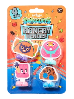 Smigglets Hangry Heroes Eraser Pack X4