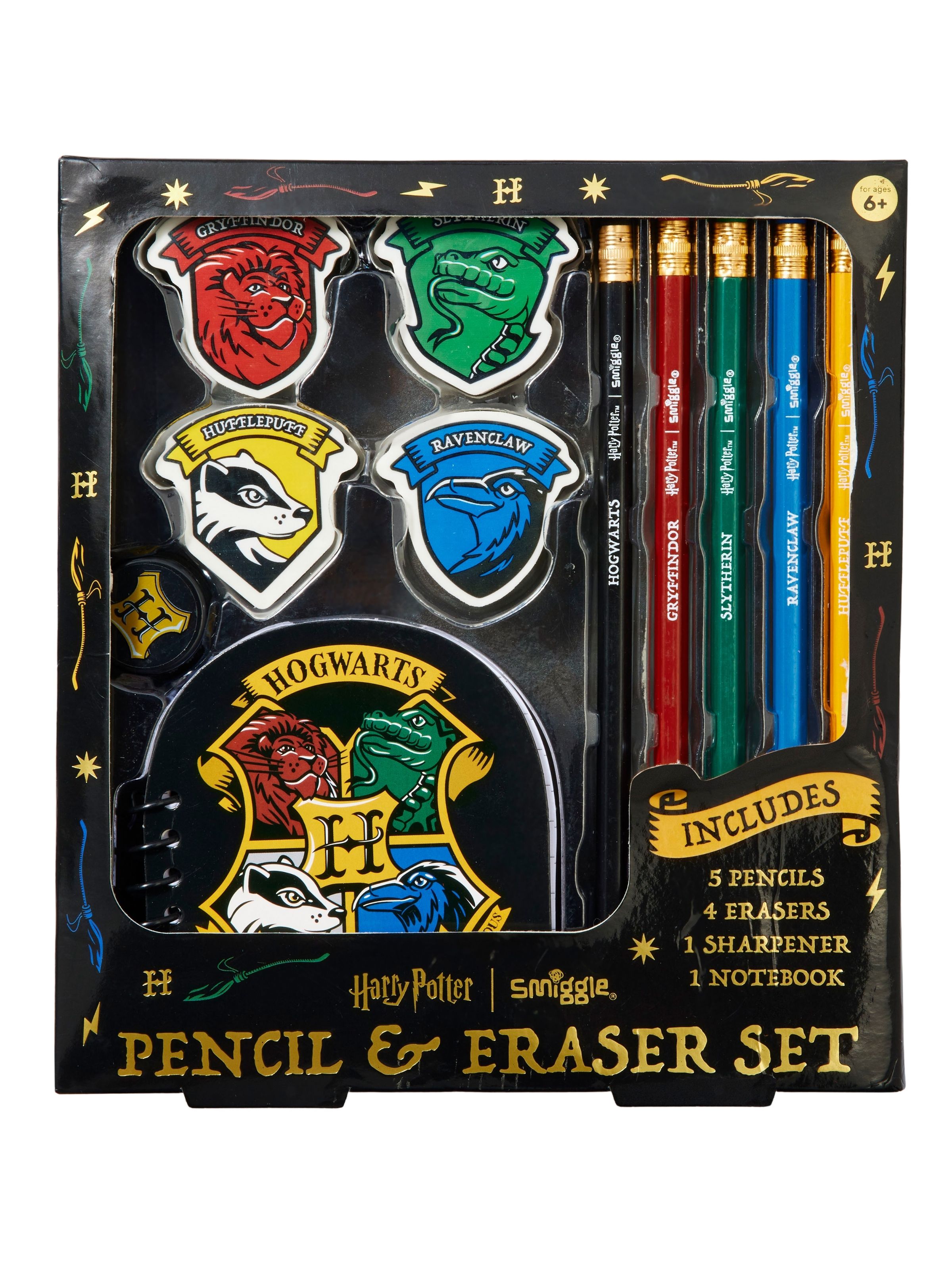 Harry Potter Eraser And Pencil Gift Pack