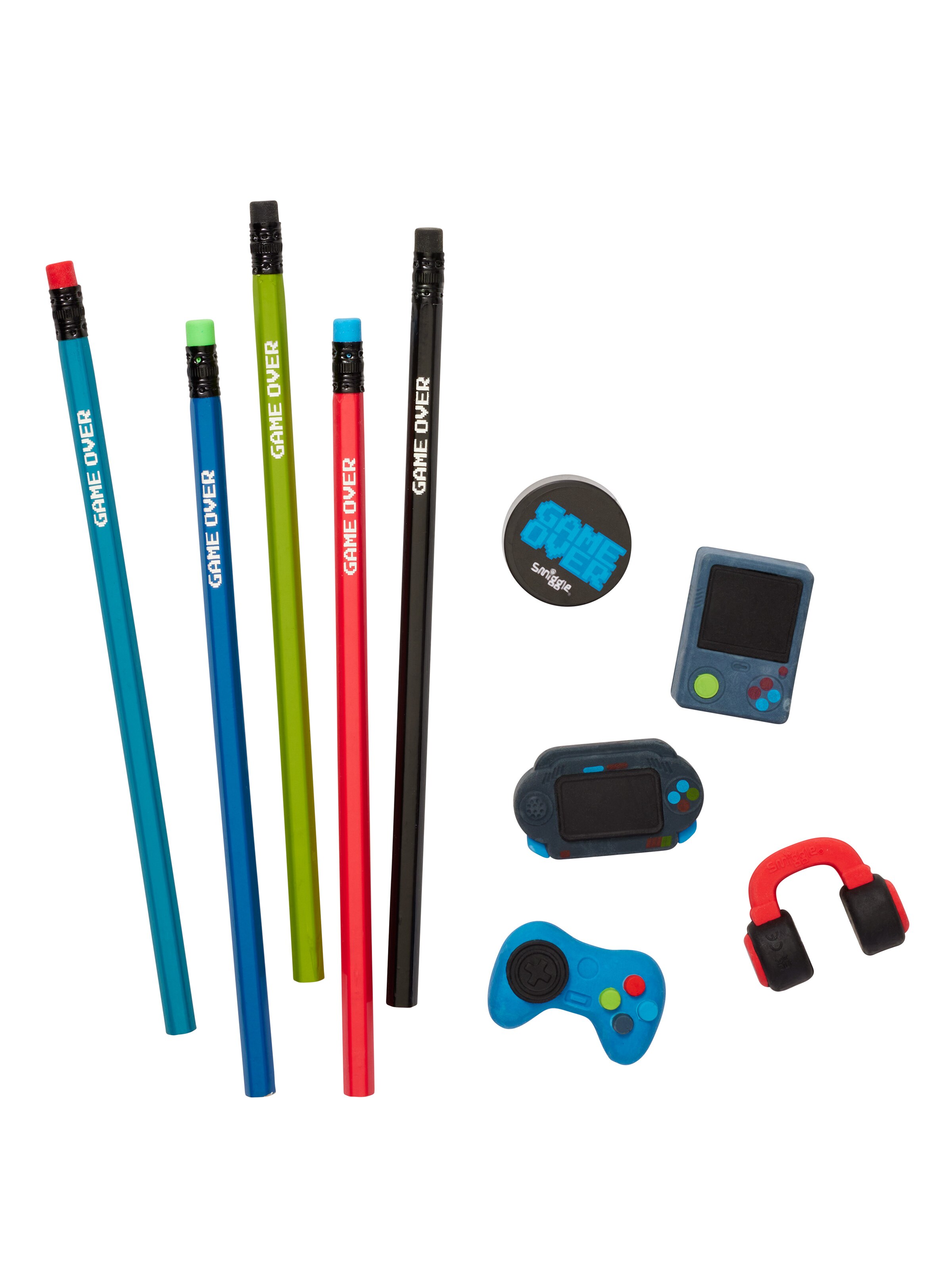 Pencils & Erasers Set
