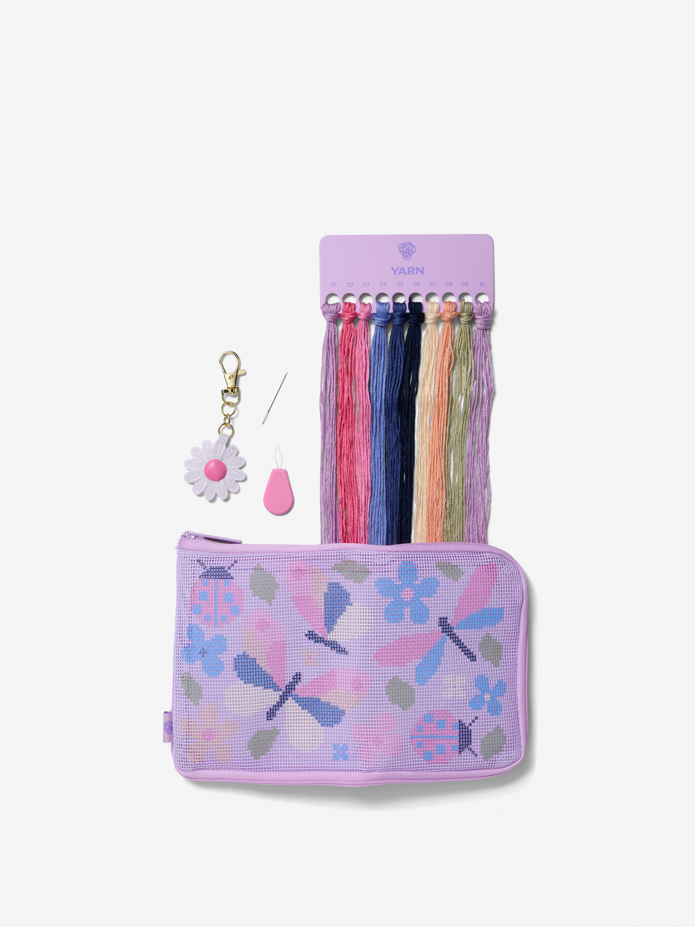 Floral Pouch Needlepoint Kit