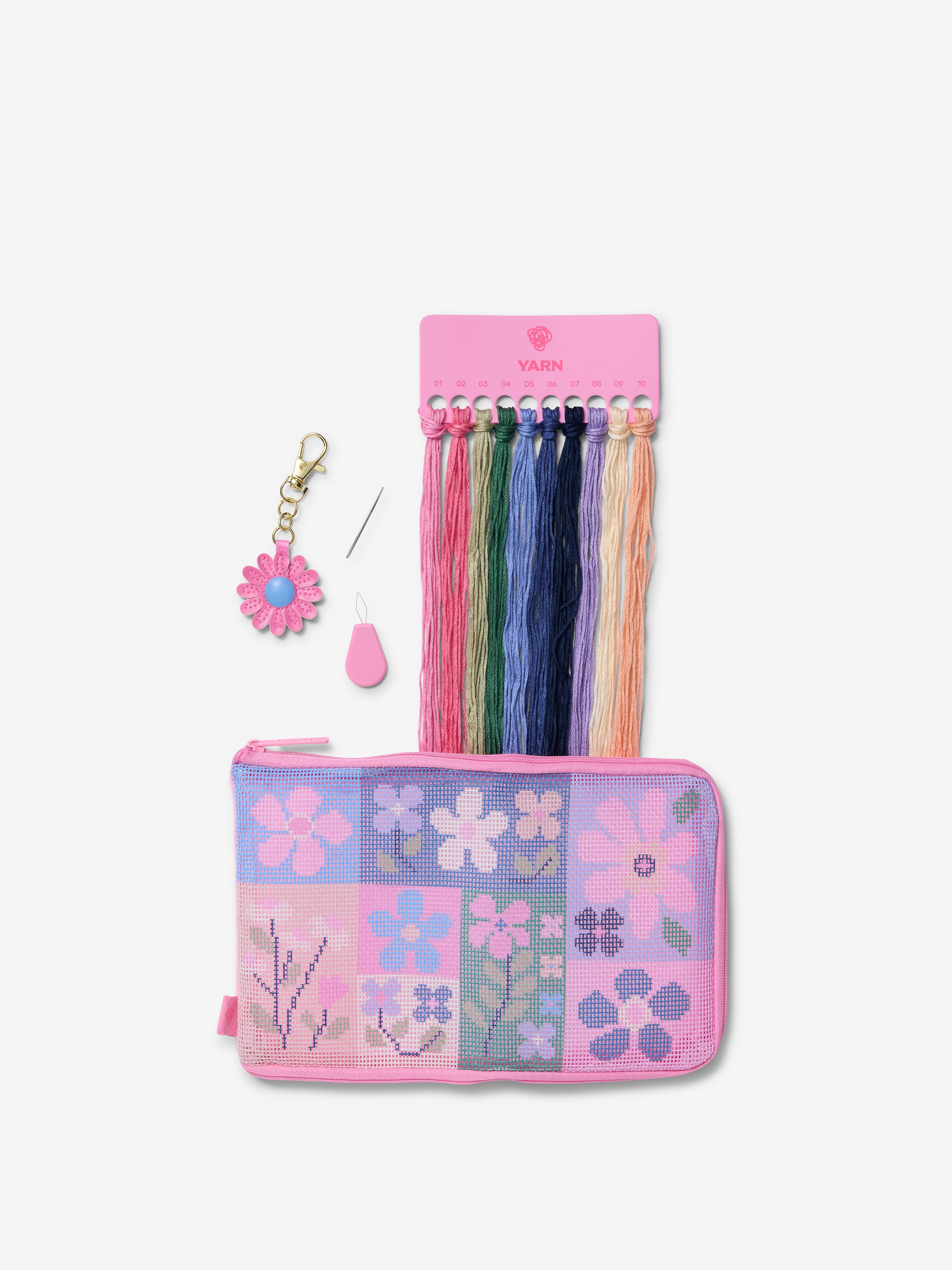 Floral Pouch Needlepoint Kit