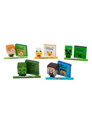 Minecraft Eraser Budz Stationery Blind Bag                                                                                      