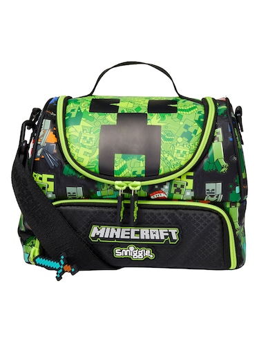 Minecraft Double Pocket Lunchbox With Strap                                                                                     
