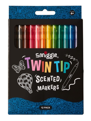 Twin Tip Scented Markers Pack X12                                                                                               